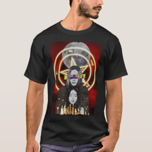 T-shirt Satanisme filles Satan Occulte sorcière Demon Paga