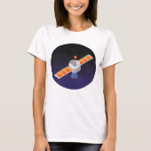 T-shirt Satellite dans l'espace (Devant)