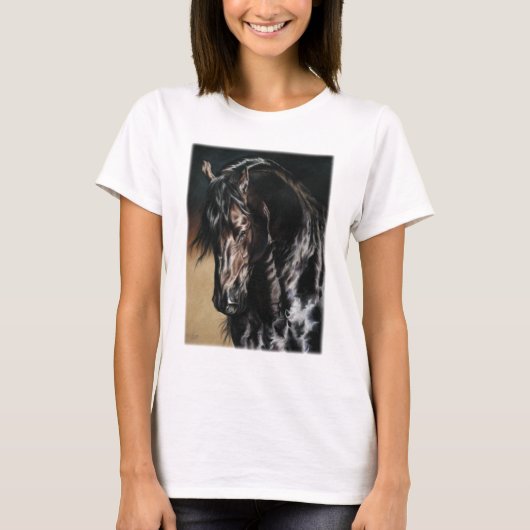T-shirt Satin noir (Devant)