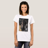 T-shirt Satin noir (Devant entier)