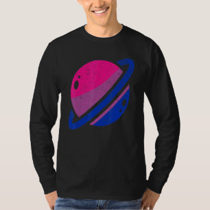T-shirt Saturn Bi Pride Lgbt Bisexualité Drapeau Égalité B