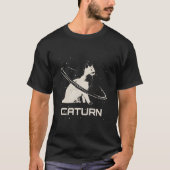 T-shirt Saturn Caturn I Planets Space Galaxy Astronomy Cat (Devant)