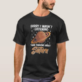 T-shirt Saturn Planet Ring Solar System Gas Atmosphere Spa (Devant)