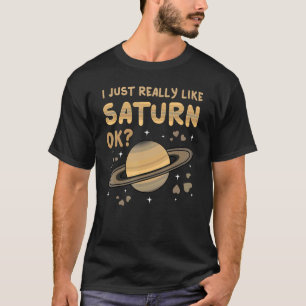 T-shirt Saturn Planet Ring Solar System Gas Atmosphere Spa
