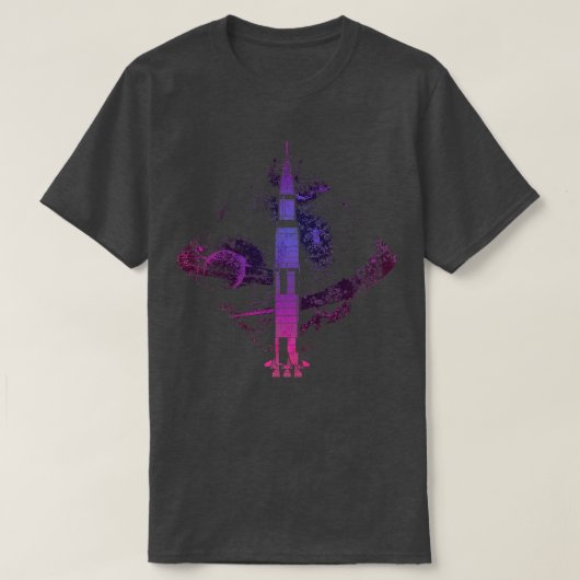 T-shirt Saturn V Lune Rocket 1 (Design devant)
