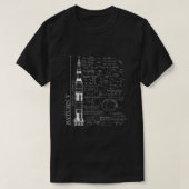 T-shirt Saturn V Saturn 5 Rocket Science Equations (Design devant)