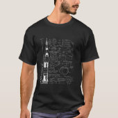T-shirt Saturn V Saturn 5 Rocket Science Equations Long Sl (Devant)