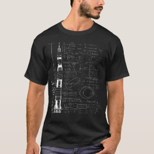 T-shirt Saturn VSaturn Rocket Science équations