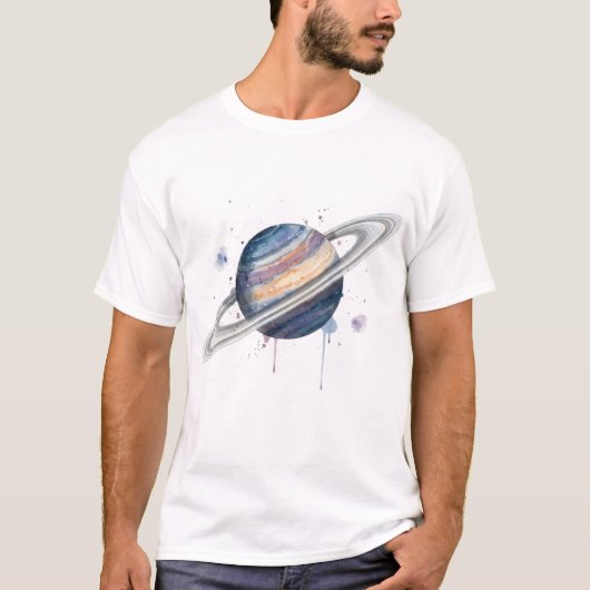 T-shirt Saturne coloré (Devant)