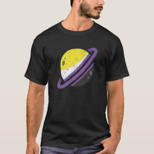 T-shirt Saturne Indicateur Non binaire Lgbt Égalité Agende
