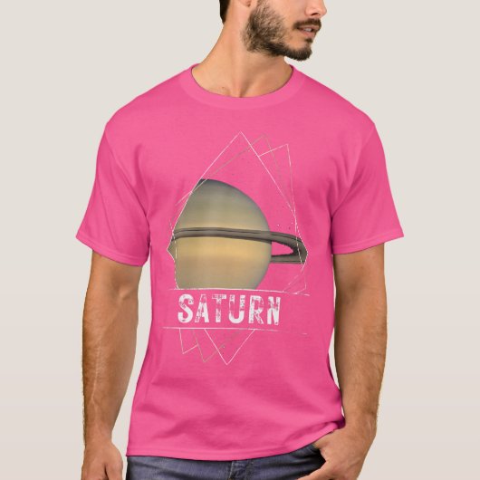 T-shirt Saturne Planète Système solaire Astronomie spatial (Devant)