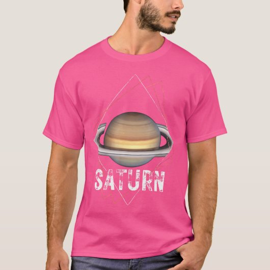 T-shirt Saturne Planète Système solaire Astronomie spatial (Devant)