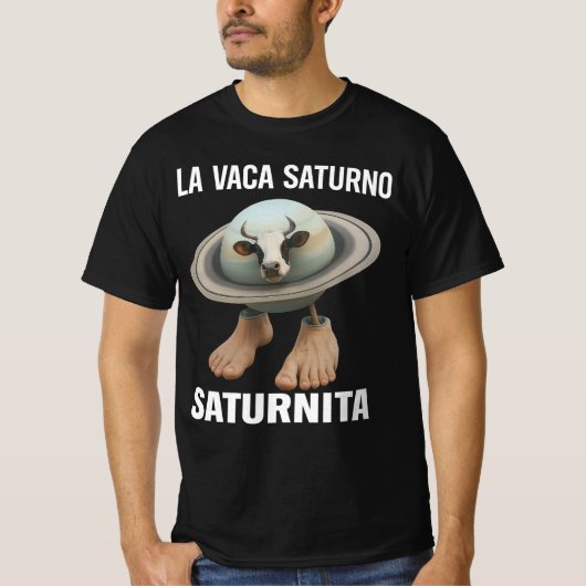 T-shirt Saturnita La Vaca Saturno Italian Brainrot Birthda (Devant)