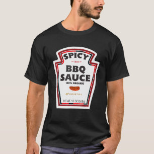 T-shirt Sauce barbecue épicée Bouteille Étiquette Funny Gr
