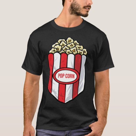 T-shirt Sauce-bouche Popcorn de restauration rapide dans u (Devant)