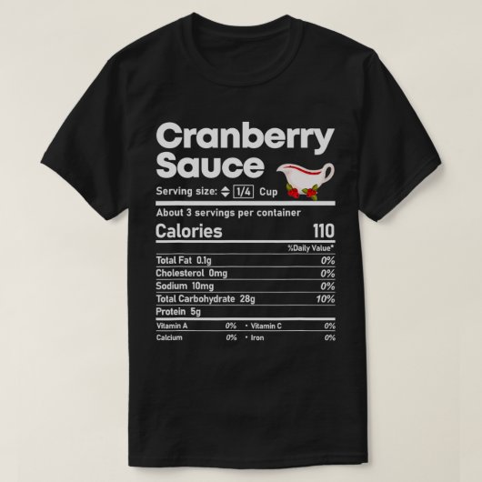 T-shirt Sauce canneberge Nutrition Drôle Thanksgiving Chri (Design devant)