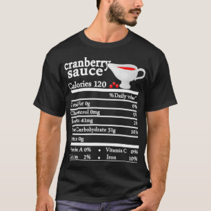 T-shirt Sauce canneberge Pommes de terre sucrées Nutrition