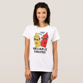 T-shirt Sauces Fiables Funny Food Pun (Devant entier)