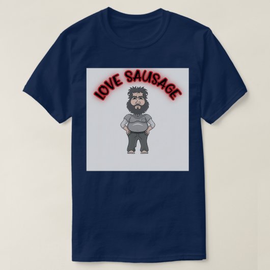 T-shirt saucisse d'amour (Design devant)