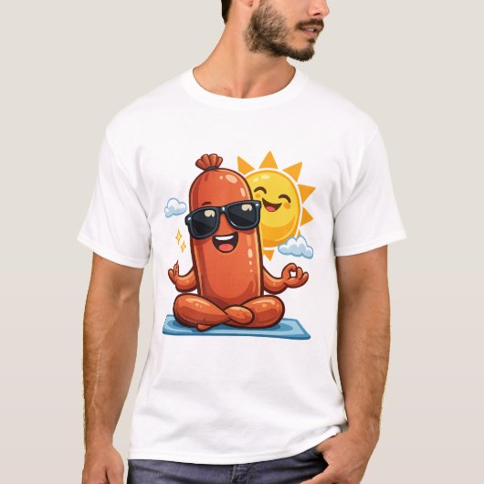 T-shirt Saucisse de Yoga (Devant)