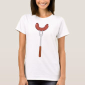 T-shirt Saucisse Sur Une Fourche (Devant)