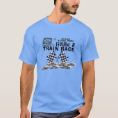 T-shirt Saugus speedway figure 8 train course sombre T-shi (Devant)