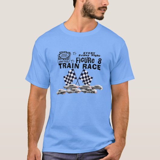 T-shirt Saugus speedway figure 8 train course sombre T-shi (Devant)