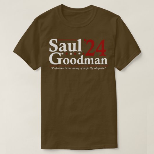 T-shirt Saul Goodman 24 Election Drôle (Design devant)