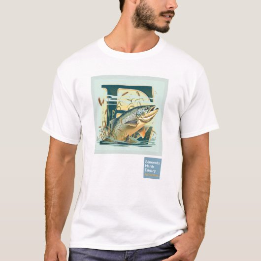 T-shirt SAUMON 2 avec dos pour hommes Edmonds Mars (Devant)