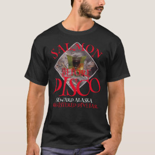 T-SHIRT SAUMON AVANT DISCO INSCRIT BAR DE PLONGÉE SEWARD A
