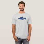 T-shirt Saumon de l'Alaska du poisson (Devant entier)