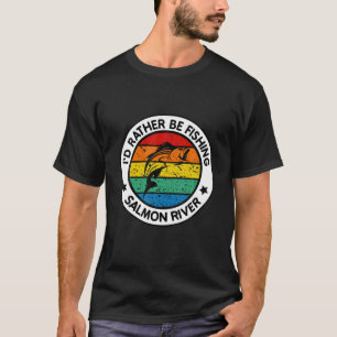 T-shirt Saumon de pêche pour hommes rivière Idaho Chinook 