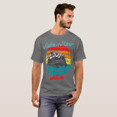 T-shirt Saumon River Idaho Rafting d'eau blanche Canoë (Devant entier)