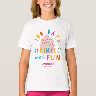 T-shirt Saupoudré de gâteau amusant 100 jours d'école
