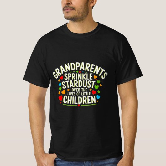 T-shirt Saupoudrer la poussière d'étoile avec grand-parent (Devant)