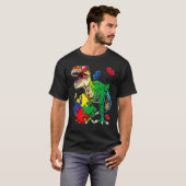 T-shirt Saurus Dinosaur Saurus Sensibilisation à l'autisme (Devant entier)
