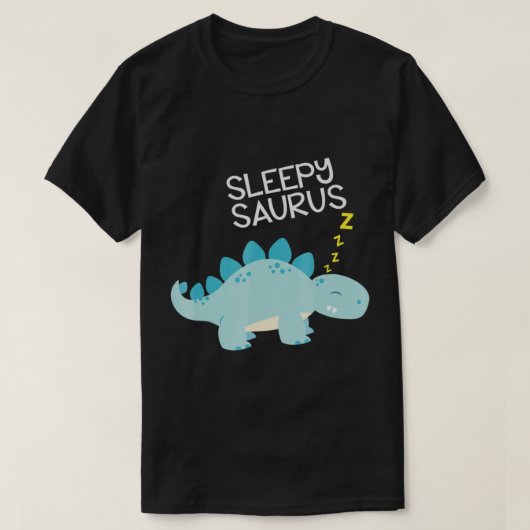 T-shirt Saurus Dinosaur Sleepy (Design devant)