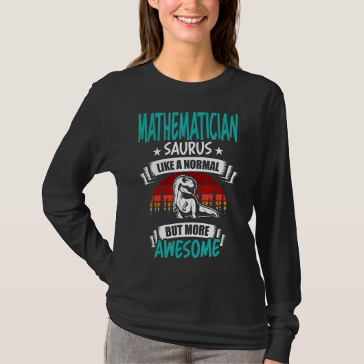 T-shirt Saurus Mathématicien Comme Dinosaure Rex Normal (Devant)