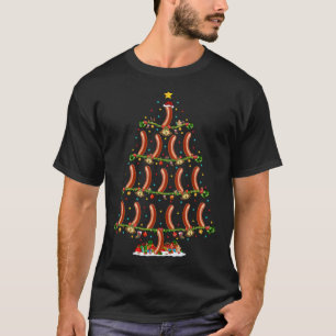 T-shirt Sausage Lover Xmas Éclairage Père Noël Saucage Noë