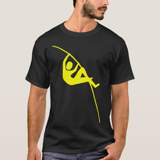 T-shirt Saut à la perche - Jaune (Devant)