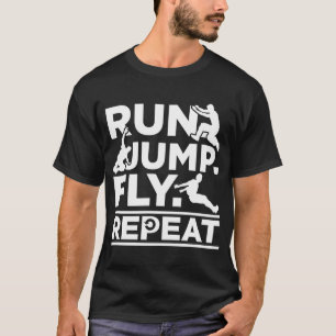 T-shirt Saut d'athlète en course Freerunner Run Jump Fly