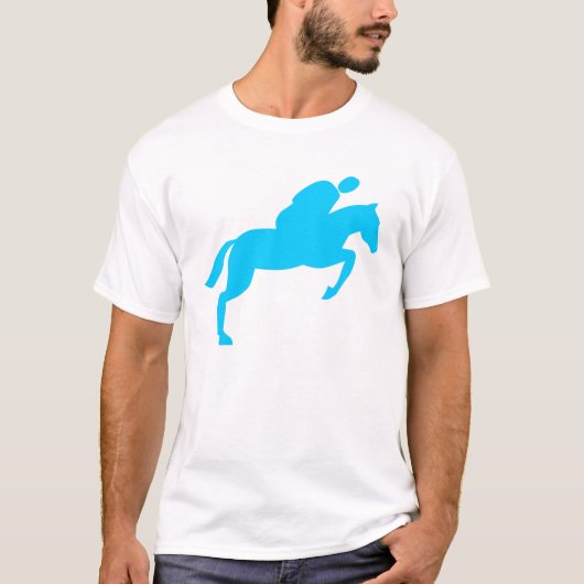 T-shirt Saut de cheval - Bleu ciel (Devant)