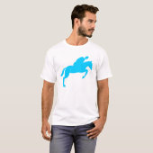 T-shirt Saut de cheval - Bleu ciel (Devant entier)