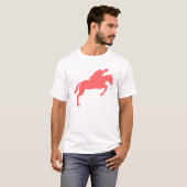 T-shirt Saut de cheval - Rose Tropical (Devant entier)