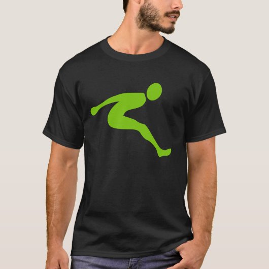 T-shirt Saut en longueur - Vert Martien (Devant)