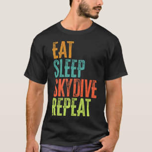 T-shirt Saut en parachute Rétro Manger Dormir Saut en para