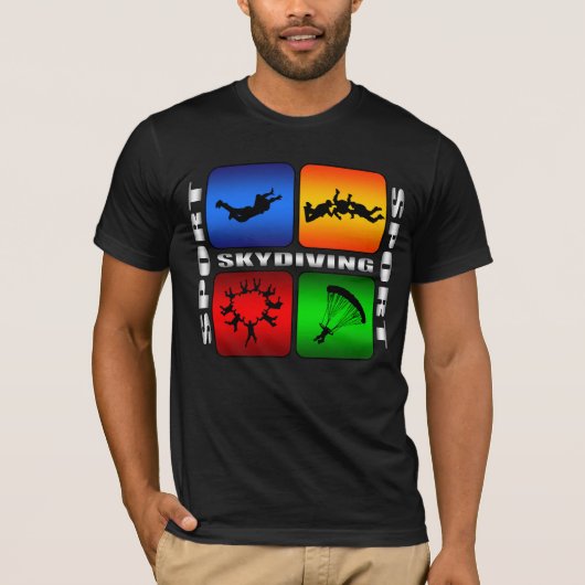 T-shirt Saut en parachute spectaculaire (Devant)