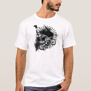 T-shirt Saut grunge de motocross