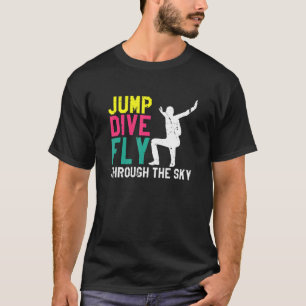 T-shirt Saut Plongeon VOLER Dans Le Ciel Skydiving Rétro C