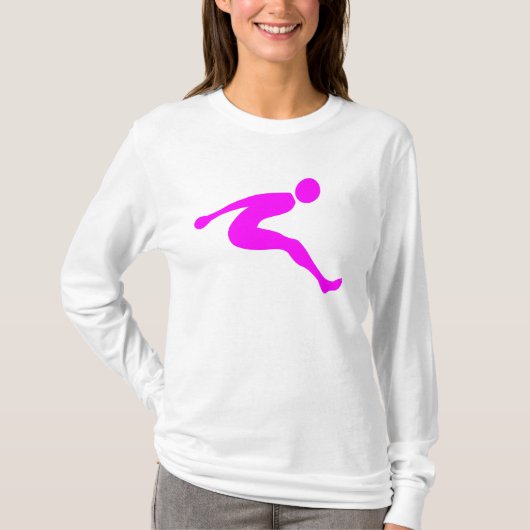 T-shirt Saute longue - Magenta (Devant)